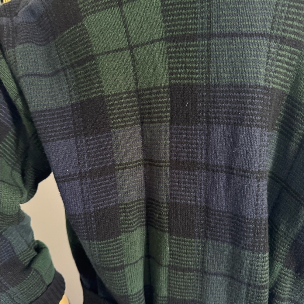 Ralph Lauren NWT stylish plaid woolTextured Knit Cardigan. Ptp 26” - Picture 6 of 8